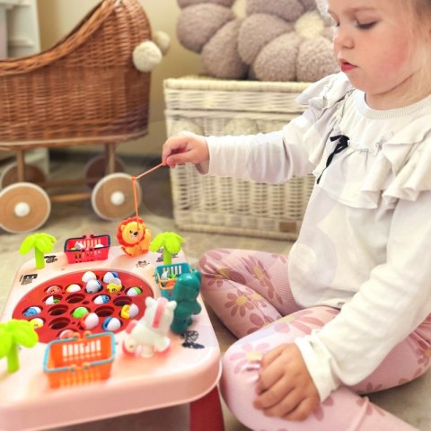 Gra Zręcznościowa Łowienie Ryb Interaktywny Stolik Różowy Lek Lumarko!