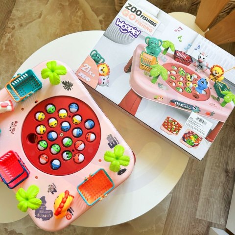 Gra Zręcznościowa Łowienie Ryb Interaktywny Stolik Różowy Lek Lumarko!