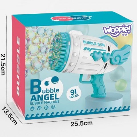 Pistolet do Robienia Baniek Mydlanych 91 Otworów Niebieski Lek Lumarko!