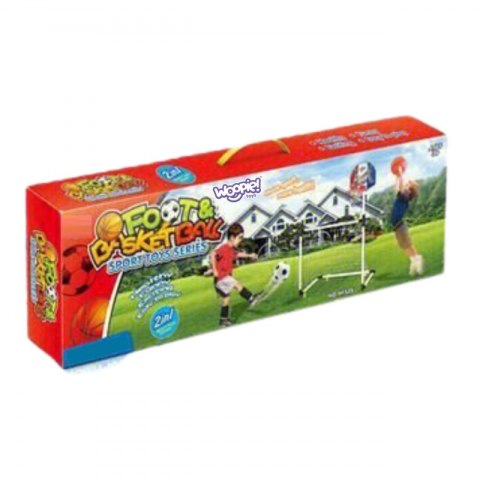 Zestaw 2w1 Koszykówka Bramka do Piłki Nożnej+ Piłki Lek Lumarko!