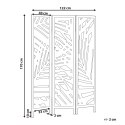 3-panelowy składany parawan pokojowy drewniany 170 x 122 cm jasne drewno VERNAGO Lumarko!