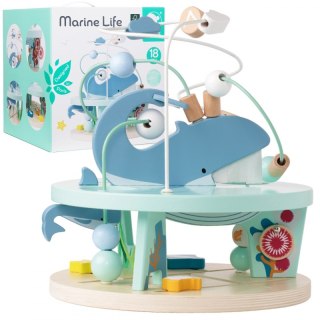 CLASSIC WORLD Drewniany Edukacyjny Labirynt Przeplatanka Życie Morskie 18m+ Lek Lumarko!