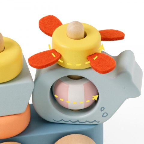 CLASSIC WORLD Montessori Kolejka Ocean Drewniana Układanka Lek Lumarko!