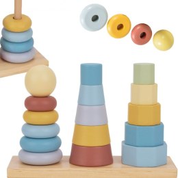 TOOKY TOY Trzy Wieże Układanka w Stosy Sorter Montessori Lek Lumarko!