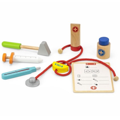 VIGA Drewniany zestaw małego lekarza w walizce Lek Lumarko!