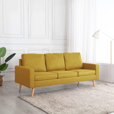 3-osobowa sofa, żółta, tapicerowana tkaniną Lumarko!