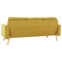 3-osobowa sofa, żółta, tapicerowana tkaniną Lumarko!