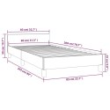 Rama łóżka z zagłówkiem, ciemnobrązowa 80x200 cm obita tkaniną  Lumarko!