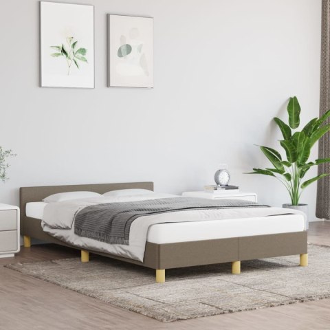 Rama łóżka z zagłówkiem, taupe, 120x200 cm, obita tkaniną Lumarko!