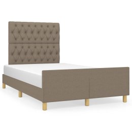 Rama łóżka z zagłówkiem, taupe, 120x200 cm, obita tkaniną Lumarko!
