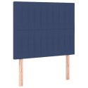 Zagłówek do łóżka z LED, niebieski, 100x5x118/128 cm, tkanina  Lumarko!