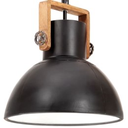 Industrialna lampa wisząca, 25 W, czarna, okrągła, 40 cm, E27 Lumarko!