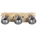 Industrialna lampa ścienna, srebrna, 68x23cm, E27, drewno mango  Lumarko!