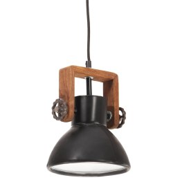 Industrialna lampa wisząca, 25 W, czarna, okrągła, 19 cm, E27 Lumarko!