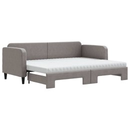 Sofa rozsuwana z materacami, kolor taupe, 80x200 cm, tkanina  Lumarko!