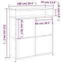 Szafka na buty z 4 uchylanymi szufladami, czarna, 100x34x112 cm  Lumarko!