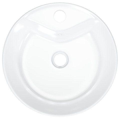 Umywalka, biała, 40x14,5 cm, ceramiczna, okrągła  Lumarko!