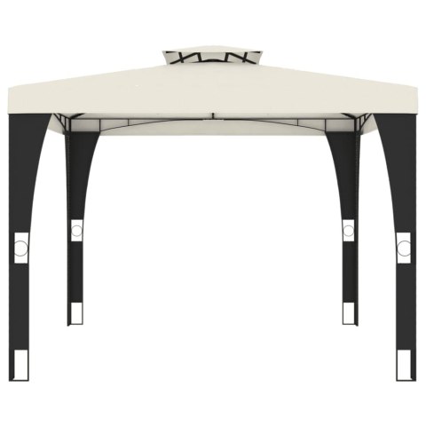 Altana ogrodowa z podwójnym dachem, kremowa, 2,98x2,98 m, stal Lumarko!