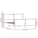 Metalowa rama łóżka, bez materaca, przydymiony dąb, 140x200 cm Lumarko!
