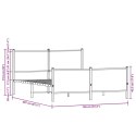 Metalowa rama łóżka, bez materaca, brązowy dąb, 150x200 cm  Lumarko!