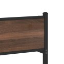 Metalowa rama łóżka, bez materaca, brązowy dąb, 183x213 cm  Lumarko!