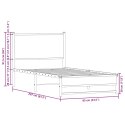 Metalowa rama łóżka, bez materaca, dąb sonoma, 80x200 cm  Lumarko!