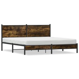 Metalowa rama łóżka, bez materaca, przydymiony dąb, 183x213 cm Lumarko!