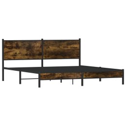 Metalowa rama łóżka, bez materaca, przydymiony dąb, 183x213 cm Lumarko!