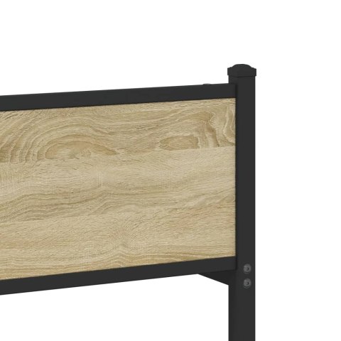 Metalowa rama łóżka, bez materaca, dąb sonoma, 90x190 cm  Lumarko!