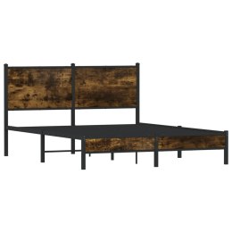 Metalowa rama łóżka, bez materaca, przydymiony dąb, 140x190 cm Lumarko!