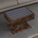 Stolik kawowy z LED, przydymiony dąb, 70x50x45 cm  Lumarko!