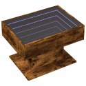 Stolik kawowy z LED, przydymiony dąb, 70x50x45 cm  Lumarko!