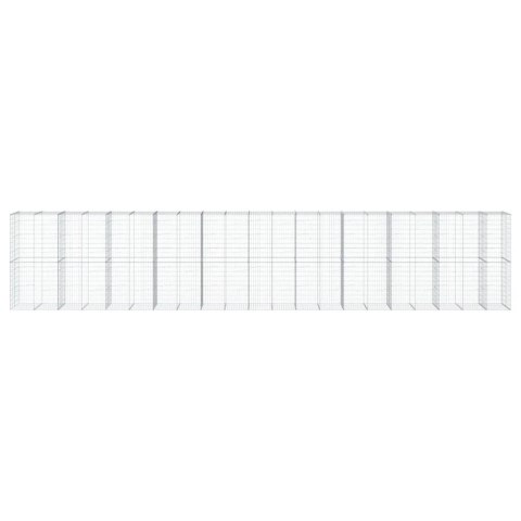 Kosz gabionowy z pokrywą, 1050x100x200 cm, galwanizowane żelazo  Lumarko!