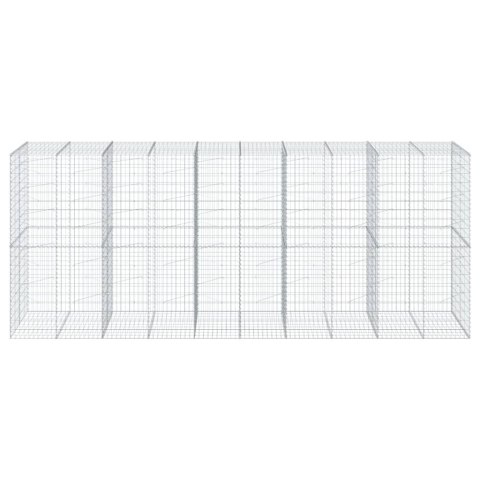 Kosz gabionowy z pokrywą, 500x100x200 cm, galwanizowane żelazo  Lumarko!