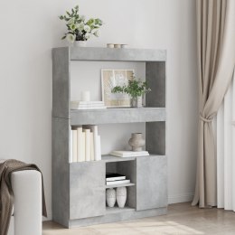 Kredens, szarość betonu, 92x33x140 cm, materiał drewnopochodny  Lumarko!