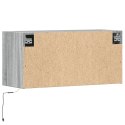 Ścienna szafka TV z LED, szary dąb sonoma, 80x31x35 cm  Lumarko!