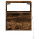 Ścienne szafki TV z LED, 2 szt., przydymiony dąb, 41x31x45 cm  Lumarko!