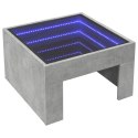 Stolik kawowy z LED Infinity, szarość betonu, 50x50x30 cm  Lumarko!