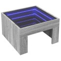 Stolik kawowy z LED Infinity, szary dąb sonoma, 50x50x30 cm  Lumarko!