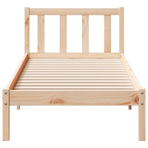 VidaXL Dłuższe łóżko bez materaca, 90x210 cm, lite drewno sosnowe