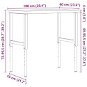 Stolik roboczy, 100x60x(73-99,5) cm, drewno dębowe, prostokątny  Lumarko!