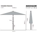 Madison Parasol ogrodowy Elba, 300 cm, szary  Lumarko!