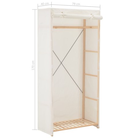 Szafa, biała, 79 x 40 x 170 cm, materiałowa  Lumarko!
