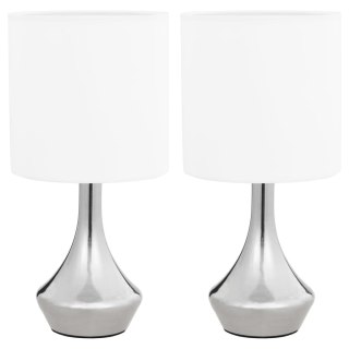 Lampy stołowe, 2 szt., dotykowe, białe, E14 Lumarko!