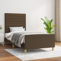 Rama łóżka z zagłówkiem, ciemnobrązowa 80x200 cm obita tkaniną Lumarko!