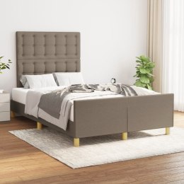 Rama łóżka z zagłówkiem, taupe, 120x200 cm, obita tkaniną Lumarko!