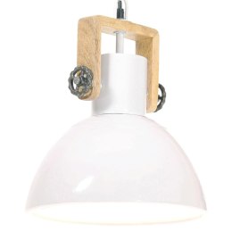 Industrialna lampa wisząca, 25 W, biała, okrągła, 30 cm, E27 Lumarko!