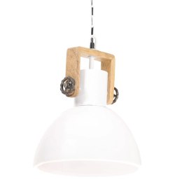 Industrialna lampa wisząca, 25 W, biała, okrągła, 30 cm, E27 Lumarko!