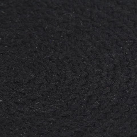 Maty na stół, 4 szt., gładkie, czarne, 38 cm, okrągłe, bawełna  Lumarko!