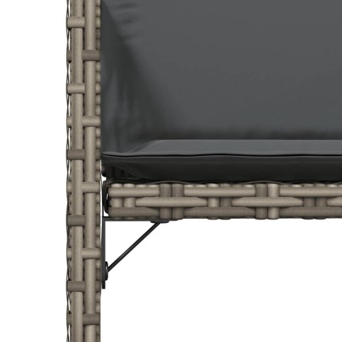 Krzesła ogrodowe z poduszkami, 4 szt., szare, polirattan Lumarko!